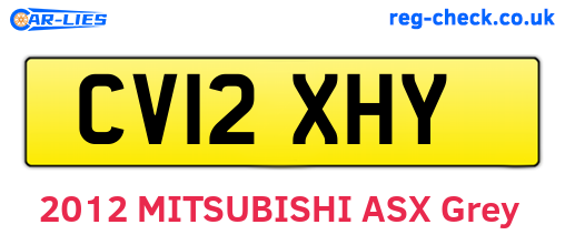 CV12XHY are the vehicle registration plates.