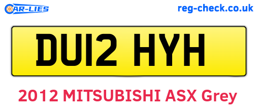 DU12HYH are the vehicle registration plates.