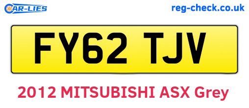 FY62TJV are the vehicle registration plates.