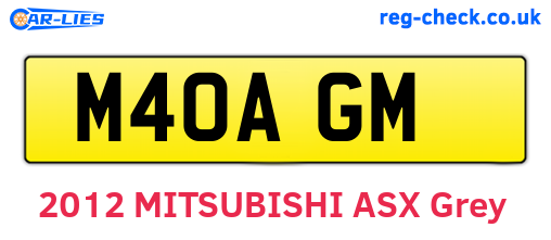 M40AGM are the vehicle registration plates.