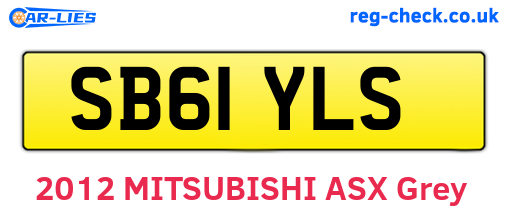 SB61YLS are the vehicle registration plates.