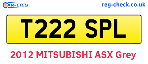 T222SPL are the vehicle registration plates.