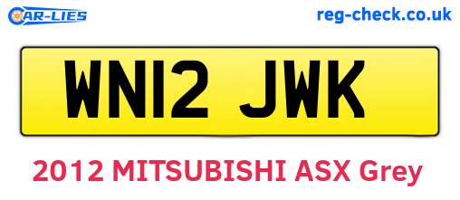 WN12JWK are the vehicle registration plates.
