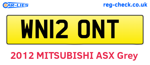 WN12ONT are the vehicle registration plates.