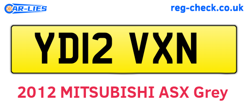 YD12VXN are the vehicle registration plates.