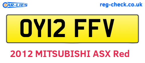 OY12FFV are the vehicle registration plates.
