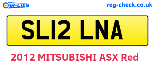 SL12LNA are the vehicle registration plates.