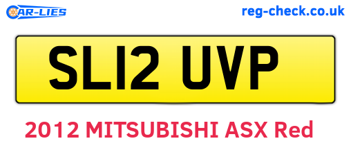 SL12UVP are the vehicle registration plates.