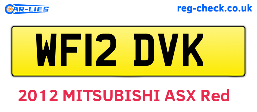 WF12DVK are the vehicle registration plates.