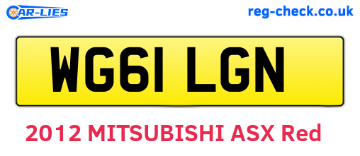 WG61LGN are the vehicle registration plates.
