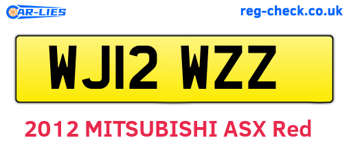 WJ12WZZ are the vehicle registration plates.