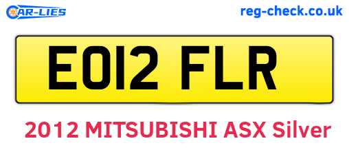 EO12FLR are the vehicle registration plates.