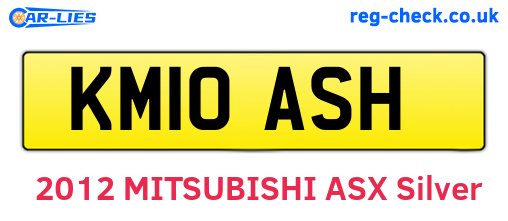 KM10ASH are the vehicle registration plates.