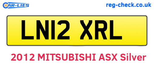 LN12XRL are the vehicle registration plates.