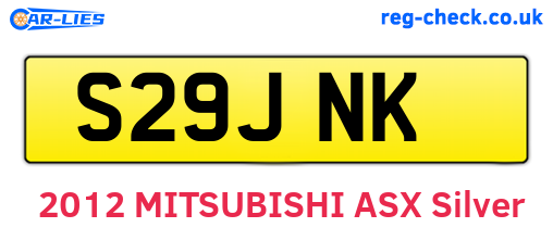 S29JNK are the vehicle registration plates.