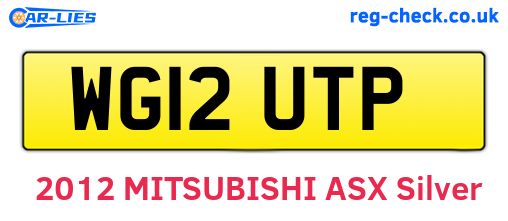 WG12UTP are the vehicle registration plates.