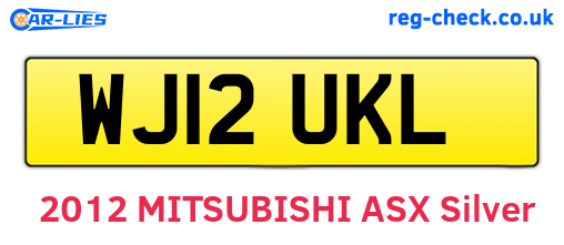WJ12UKL are the vehicle registration plates.