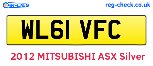 WL61VFC are the vehicle registration plates.