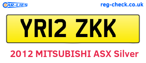 YR12ZKK are the vehicle registration plates.