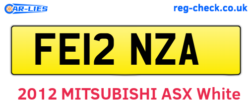 FE12NZA are the vehicle registration plates.
