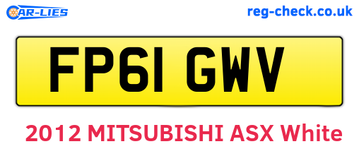 FP61GWV are the vehicle registration plates.