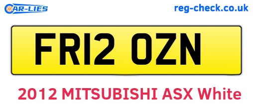 FR12OZN are the vehicle registration plates.