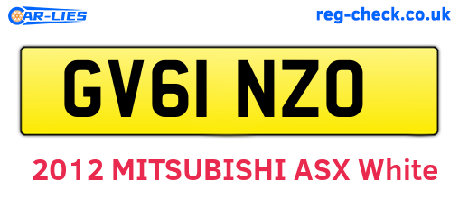 GV61NZO are the vehicle registration plates.