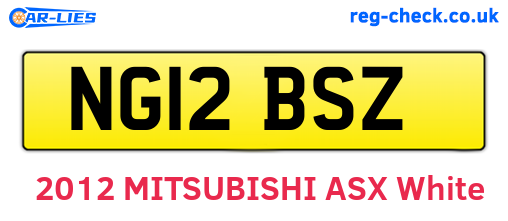 NG12BSZ are the vehicle registration plates.