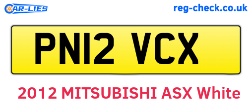 PN12VCX are the vehicle registration plates.