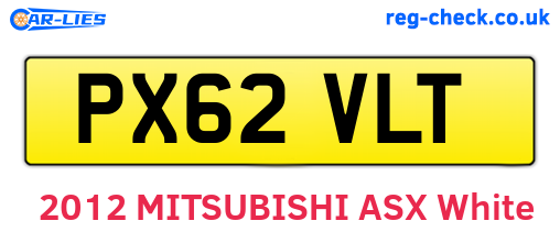PX62VLT are the vehicle registration plates.