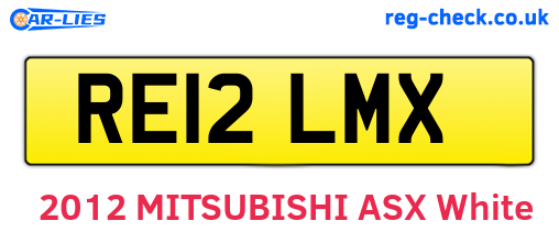 RE12LMX are the vehicle registration plates.