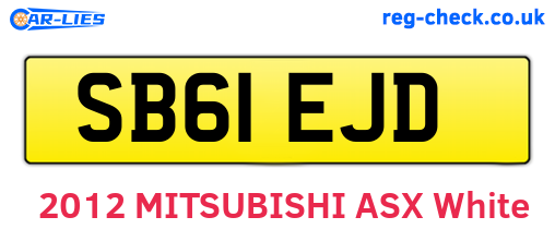 SB61EJD are the vehicle registration plates.