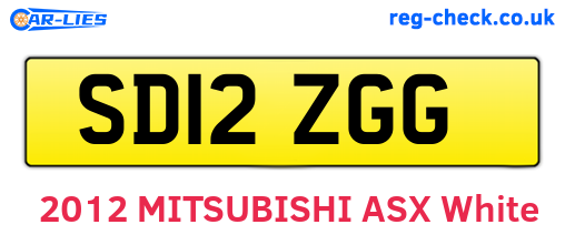 SD12ZGG are the vehicle registration plates.