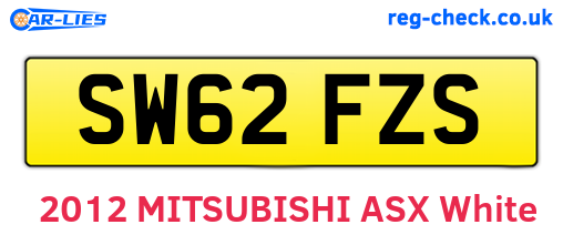 SW62FZS are the vehicle registration plates.