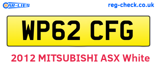 WP62CFG are the vehicle registration plates.