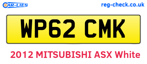 WP62CMK are the vehicle registration plates.