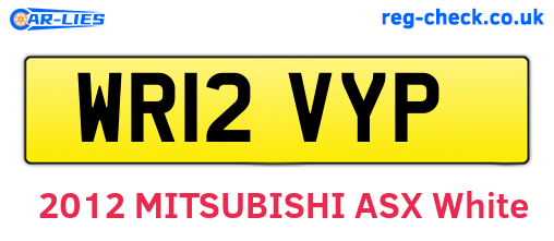 WR12VYP are the vehicle registration plates.