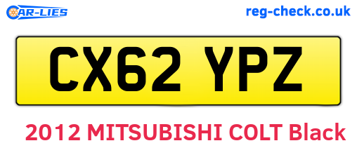 CX62YPZ are the vehicle registration plates.