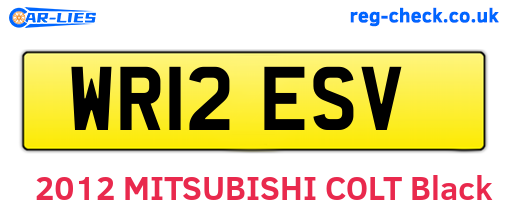 WR12ESV are the vehicle registration plates.