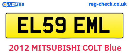 EL59EML are the vehicle registration plates.