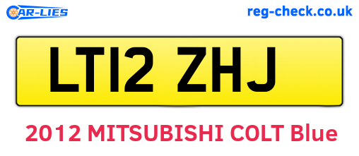 LT12ZHJ are the vehicle registration plates.