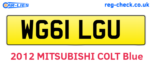 WG61LGU are the vehicle registration plates.