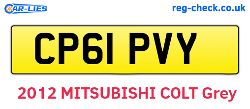 CP61PVY are the vehicle registration plates.
