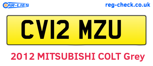 CV12MZU are the vehicle registration plates.