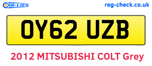OY62UZB are the vehicle registration plates.