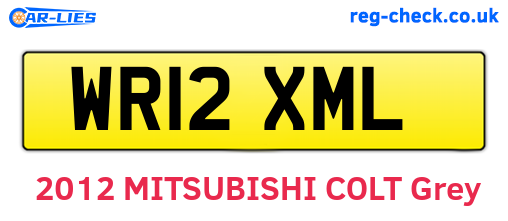 WR12XML are the vehicle registration plates.