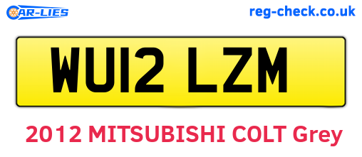 WU12LZM are the vehicle registration plates.