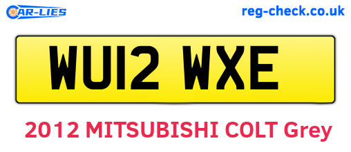 WU12WXE are the vehicle registration plates.