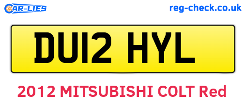 DU12HYL are the vehicle registration plates.