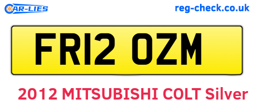 FR12OZM are the vehicle registration plates.